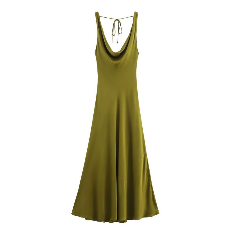 Sexy Women Dress Summer Slvessless Backless Red Green Dress Summer