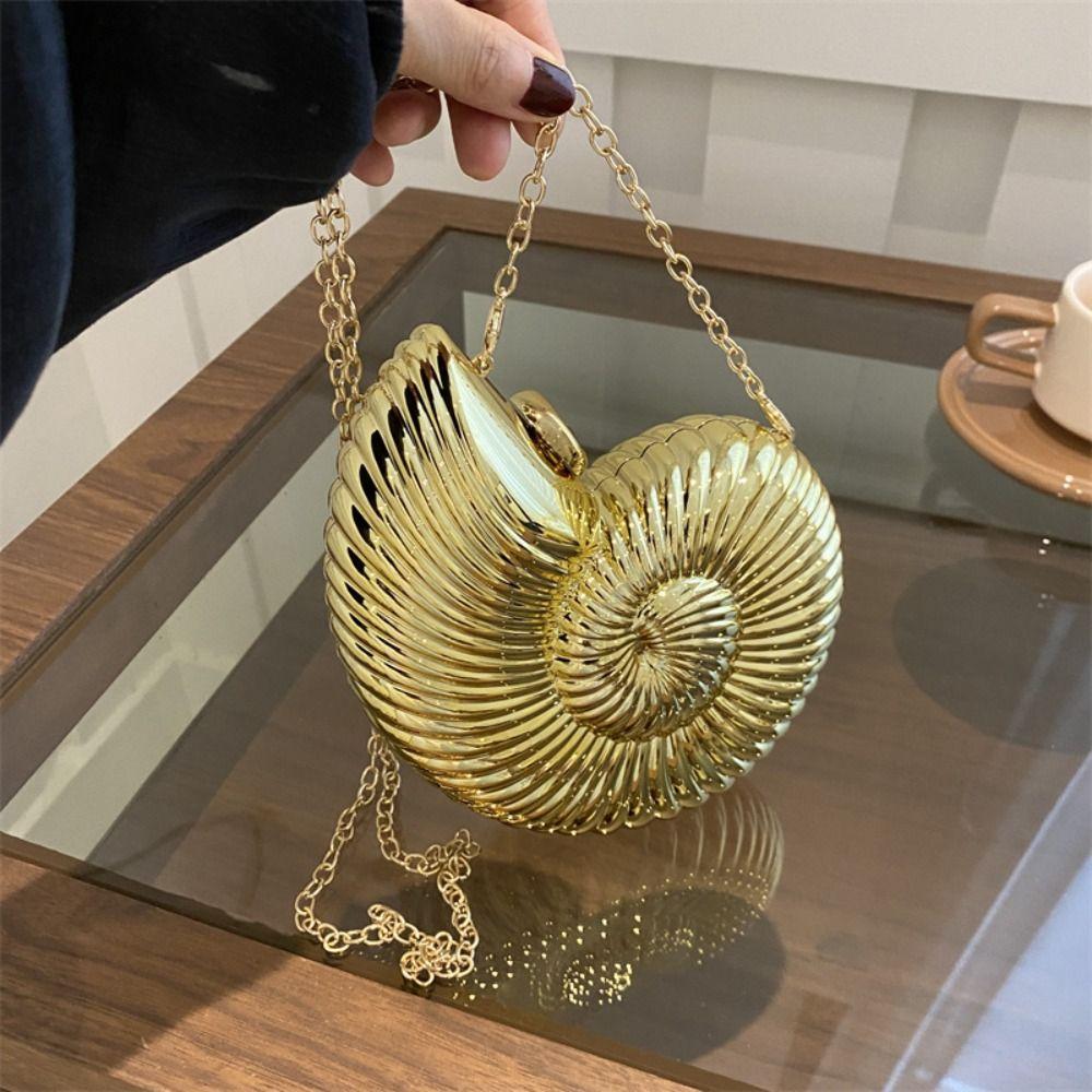 Commute Conch Bag PVC Crossbody Bag Trendy Shell Shoulder Bag Party