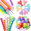 50PCS Latex Balloon Set Holiday Decorative Prop Multicolored Spiral /Long /Heart /Round Shape Balloons DIY Party Accessories ZYF