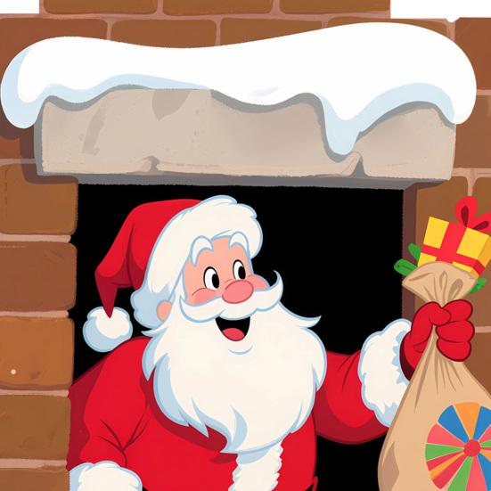 Santa Claus Breaking Wall Christmas Stickers Removable PVC Decals Funny Santa with Gift Bag Breaking Through Wall Art for Bedroom Backdrop Decor