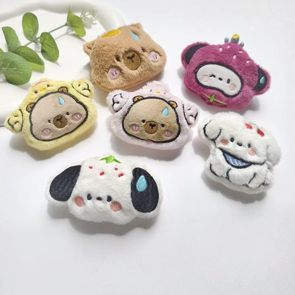 

Stuffed Doll Capybara Plush Brooch Cartoon Animal Cartoon Plush Brooch Children style 1