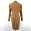 Ausgezeichneter Zustand 90er Jahre Vintage TRICOSA 100% Wolle Langarm Hemdblusenkleid 40 L Damen Braune Schulterpolster(GEBRAUCHT)