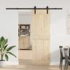 VidaXL Sliding Door Hardware Kit 213.5 Cm Black Steel, Sliding Door Hardware, Door Roller 4009715