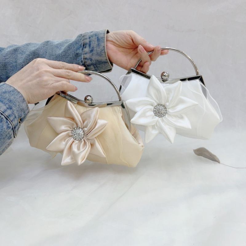 Trendy new flower clutch bag large capacity shoulder oblique span small bag women's bag dinner banquet clutch bag dress