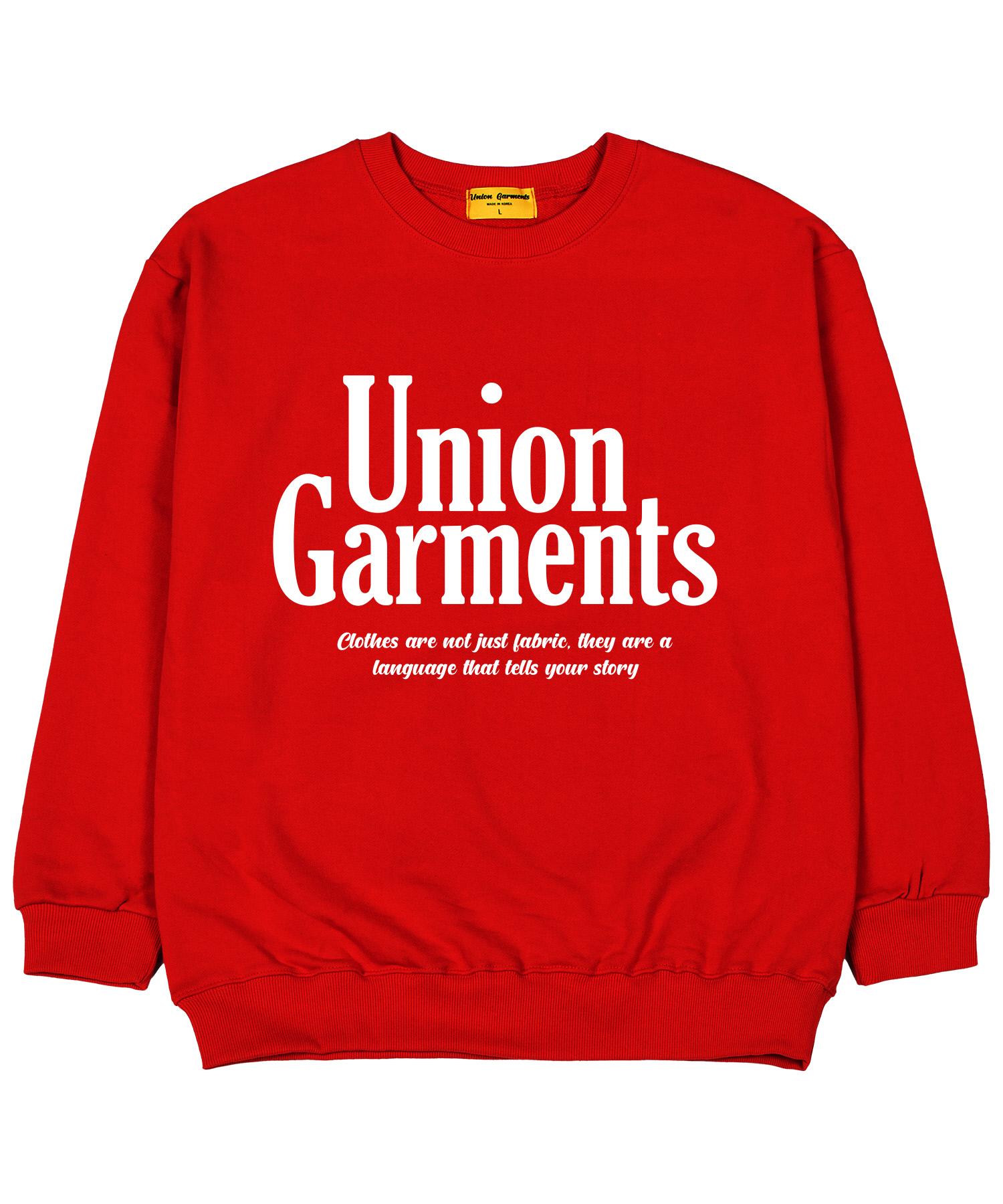 Union Garments Ug Point Свободная толстовка из французского терри Красная L