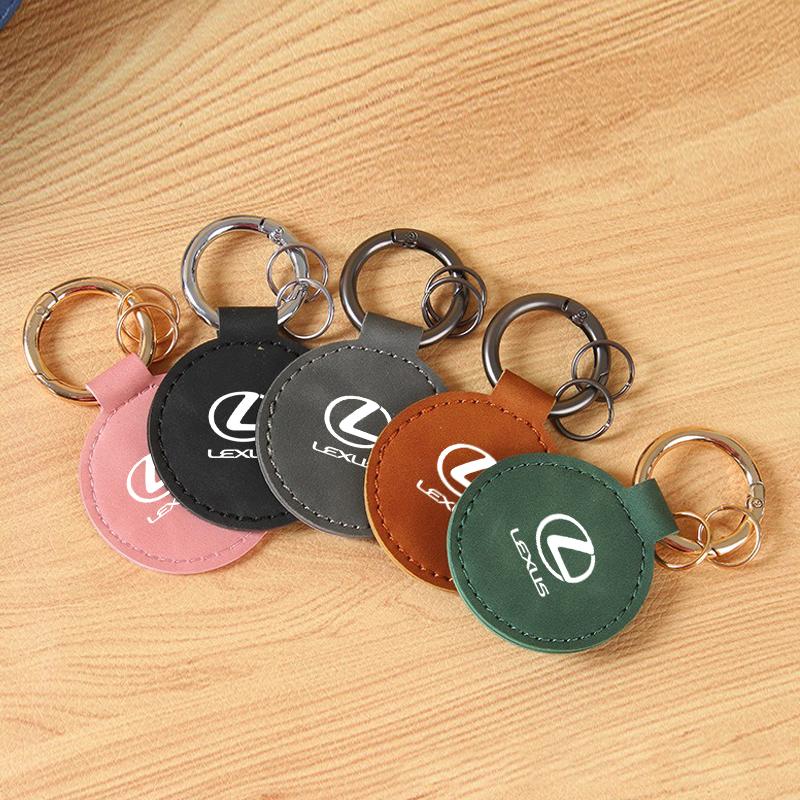 Leather Car Keychain Key Ring Pendant Lanyard Gift For Lexus IS250 IS300 RX330 RX350 GX200 GX300 LX470 LX570 Styling Accessories JM3