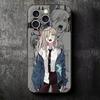 Anime Character Power CSM Soft Phone Case for iPhone 16 16E 17 Air 15 Pro Max 14 Plus 13 Mini 11 12 7 Black Cover Back Shell