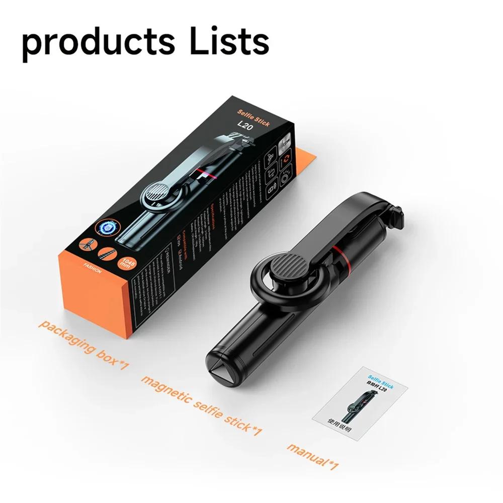 

Магнитная мини-штатив-держатель для селфи-палки с беспроводным пультом Bluetooth для монопода Magsafe IPhone 15 Android чёрный