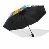 Rainbow Star Umbrella: Automatic Opening/Closing, Foldable Design, 8-Bone Frame, Outdoor Use, Festival Gift, Suitable for Fans and Daily Use