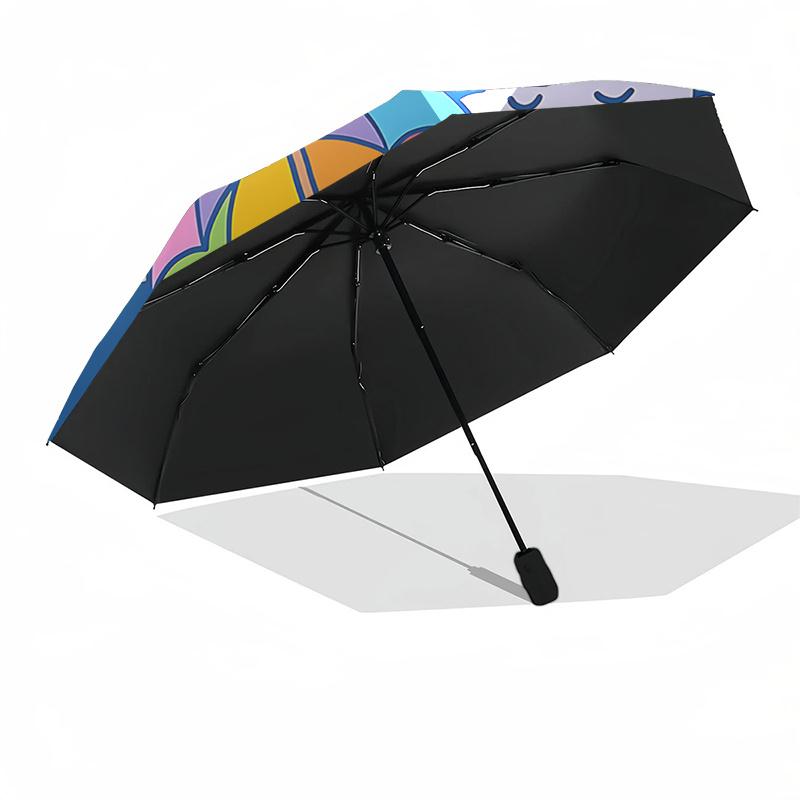 Rainbow Star Umbrella: Automatic Opening/Closing, Foldable Design, 8-Bone Frame, Outdoor Use, Festival Gift, Suitable for Fans and Daily Use