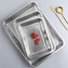 Stainless Steel Rectangular Colander Basket and Tray for Fruits, Vegetables, Tableware, and Oil Filtering