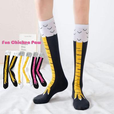 Hühnerfüße Socken Trendige dünne Sommersocken für Damen Schlankmachende lange JK-Socken