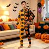 Family Matching Halloween Print Long Sleeve Top and Pants Pajama Set