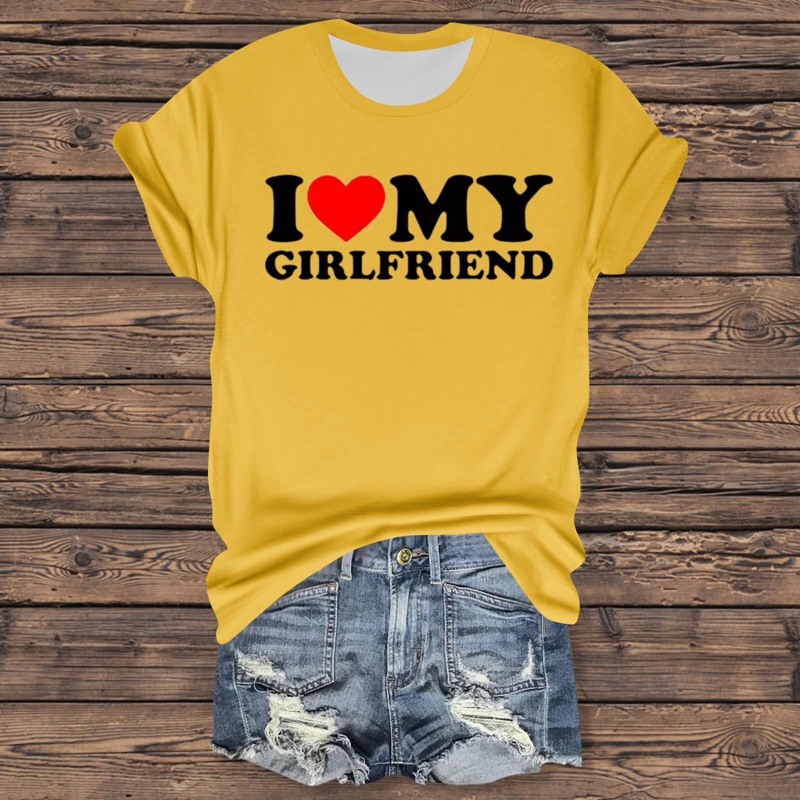 

Жіноча повсякденна футболка з принтом і круглим вирізом, пуловер з короткими рукавами XL жовтий