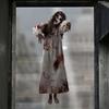 Halloween Wall Stickers Horror Female Hanged Nun Window Decoration Stickers Window Stickers Pvc Self-adhesive Holiday Door Stickers