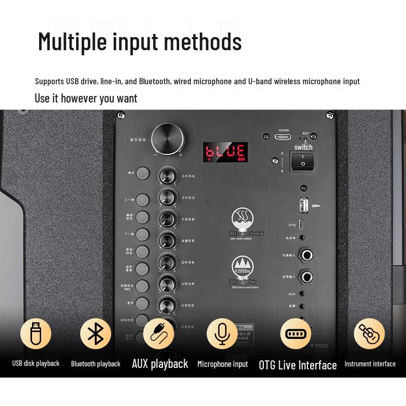 Philips SD190 12-inch Portable Bluetooth Karaoke Trolley Speaker