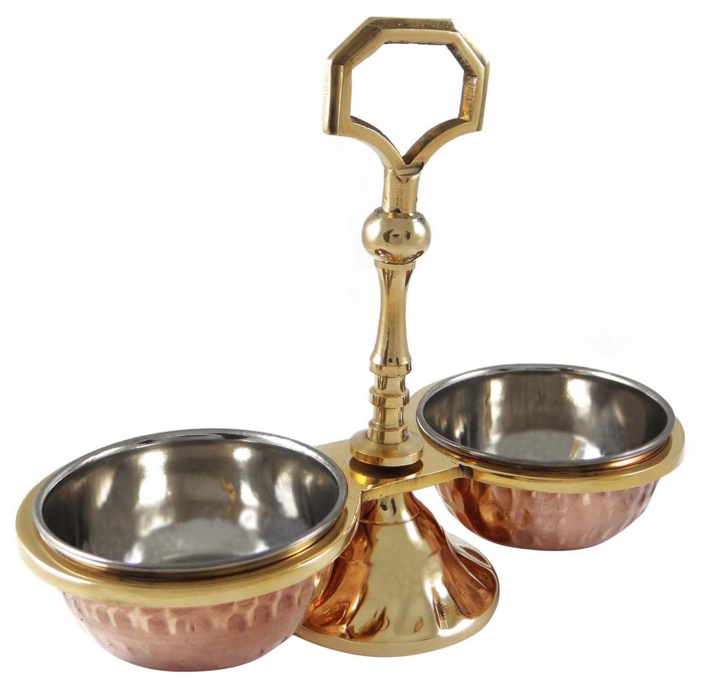 IBA Indianbeautifulart Copper Dinnerware For Indian Best Side Dishes Condiment Pickle Holder 2