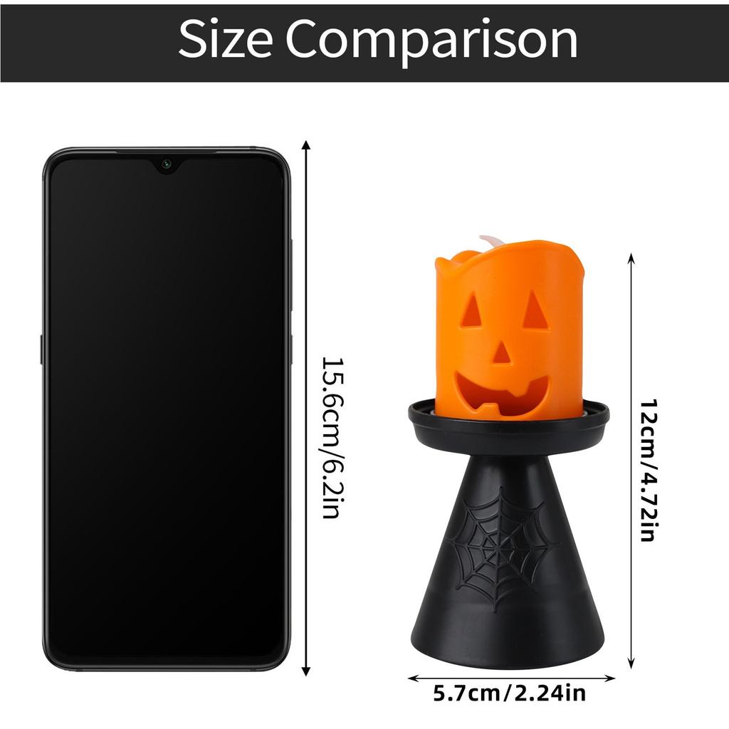 Halloween LED Kerzenlichter mit lustigen Designs und Kürbis mit geheimnisvollen Lichtern verstärken die Atmosphäre. Festliche Dekorationsartikel