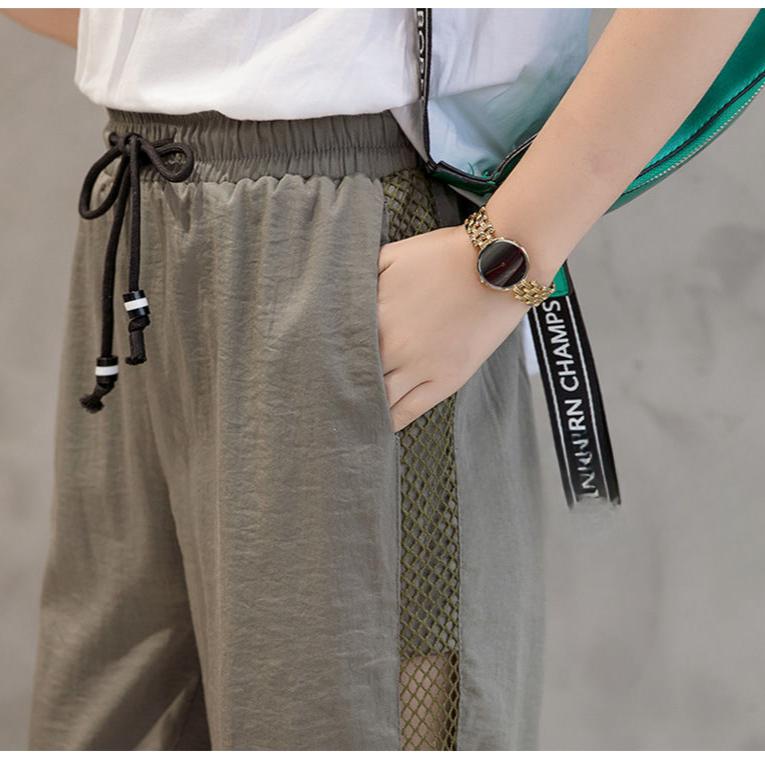 Women's Thin Harem Pants Summer Breathable Sweatpants Cropped Pants Quick Dry Ankle-length Trousers