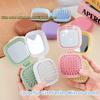 Cute Candy Colored Air Cushion Comb Small Size Travel Portable Massage Comb Folding Mirror Comb Women'S Hair Brush Styling Tool
