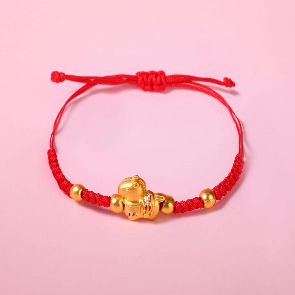 2026 Year of the Horse Zodiac Bracelet: Handmade Red String Ethnic Style Jewelry, Perfect for New Year or Small Gifts.