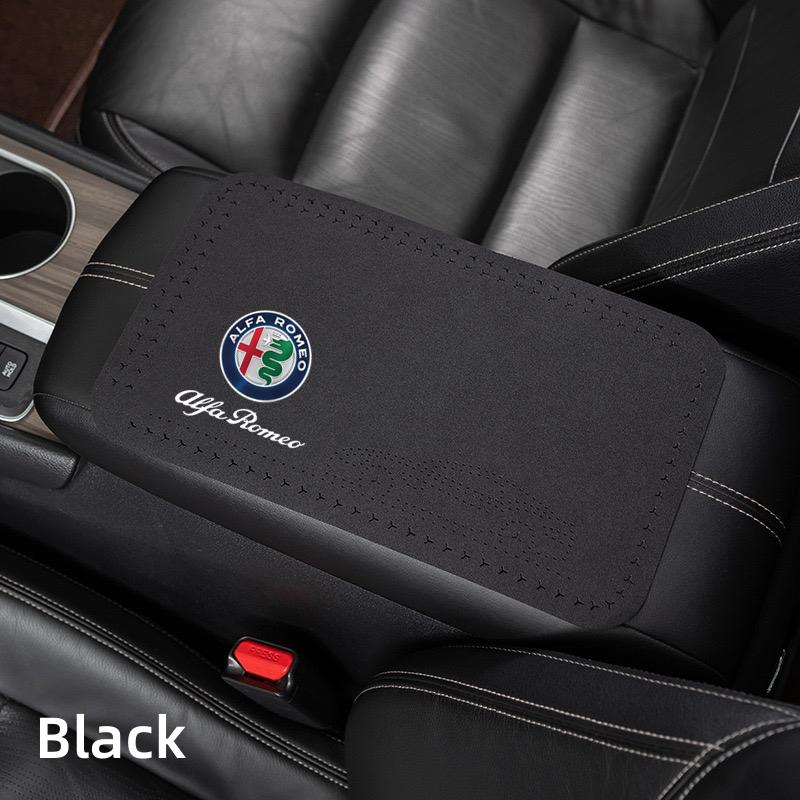 

For Alfa Romeo Car Armrest Mat Universal Interior Auto Armrests Storage Box Mats For Alfa Romeo 159 156 Stelvio 147 166 Sportiva чёрный
