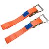 2-inch Underlift Ratchet Tie-Downs, Secures, Secures, and Secures Belts, Straps, Set of 2, for Trucks and Tow Trucks