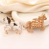 Chinese Culture Inspired Zodiacs Horse Keychain Adorned with Sparkling Rhinestones Made of Premium Alloy Metal for Those Born In Horse Year
