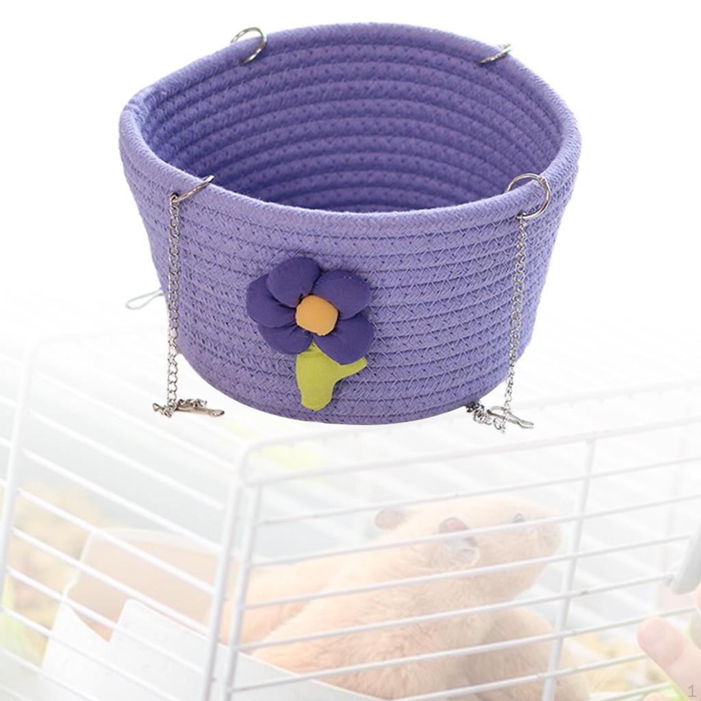 Cage Accessory for Small Animals, Rat Bed with Sturdy Chains, Hanging Nest Outdoor and Indoor