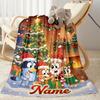 Christmas Friends Personalized Name Blanket Gift Personalized Blanket Comfortable Suitable for Couch Home Decor Livingroom Nap for All Occasions