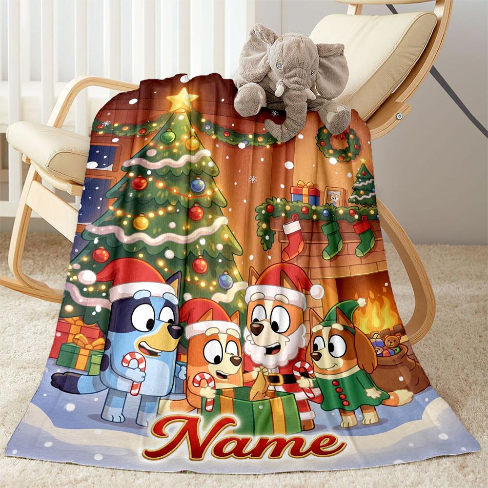 Christmas Friends Personalized Name Blanket Gift Personalized Blanket Comfortable Suitable for Couch Home Decor Livingroom Nap for All Occasions