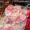 2pcs Roses Series Drip Glue Flat Sheet Sticker Relief Hot Stamping Notebook Gift Decoration Sticker