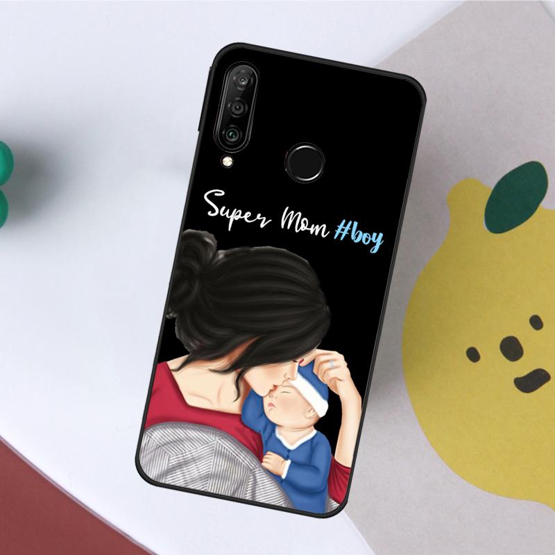 Super Dad Mom Baby Girl Twin Case For Huawei Nova Y61 Y60 Y70 Y90 5T 9 10 SE 3i 8i 11i P Smart 2019 P20 P40 Lite P30 Pro