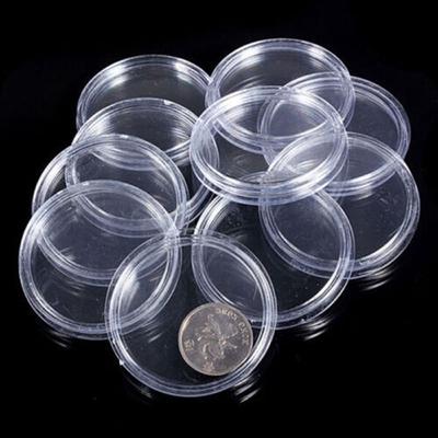 10 bucăți 30 mm cutii de depozitare transparente, suport pentru capsule, cutii rotunde pentru monede