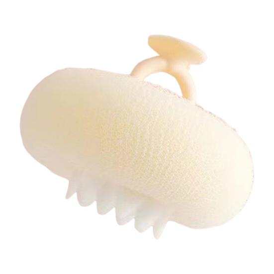 Sunflower Bath Brush with Suction Cup Ring Design Super Soft 2-in-1 Bath Ball Cleansing Massage Exfoliating Shower Sponge