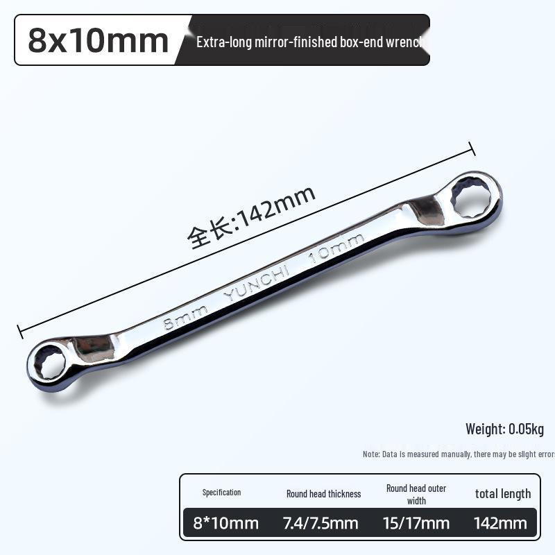 Sada oboustranných očkových klíčů s zrcadlovým povrchem: 8-55mm Nástroj pro opravu brýlí a automobilů