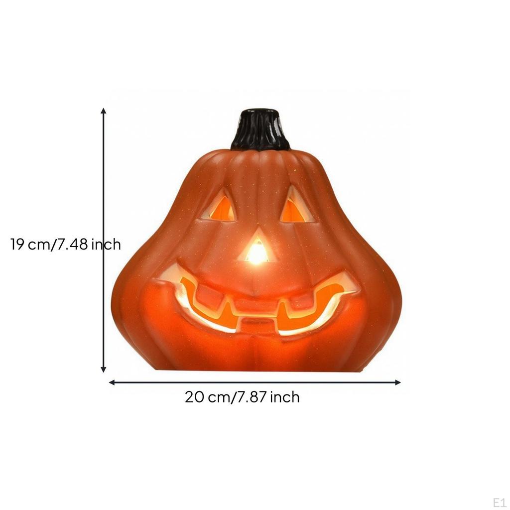 Cord Halloween Pumpkin Lantern | Carved Cutout Face, Warm inside warmth, for Tabletop