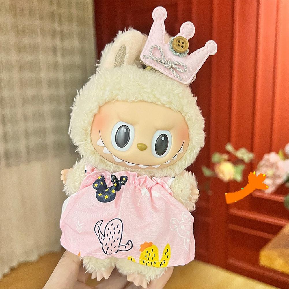 For 17cm Labubu Doll Clothes Fashion Clothes Hoodies Doll Clothes Color Match Hoodies Dolls Accessories Cute Decoration Little Cloths