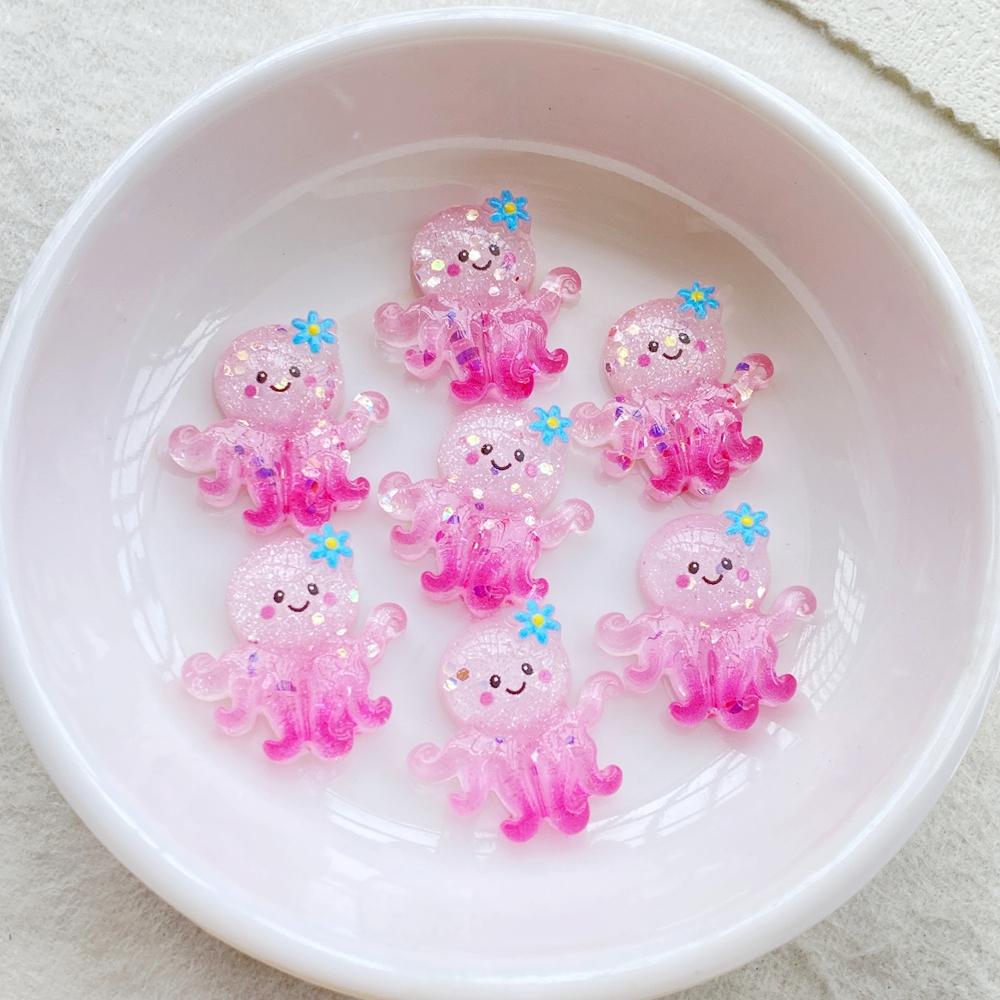 20Pcs Cute Resin Cartoon Shell, Starfish, small fish, seahorse, for Scrapbooking, Wedding Decor & DIY Jewelry Making Accessories