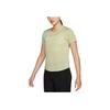 Nike Swoosh Run Split Logo Quick-Dry Short Sleeve T-Shirt Women Tops Light-Olive-Green DM7778-371