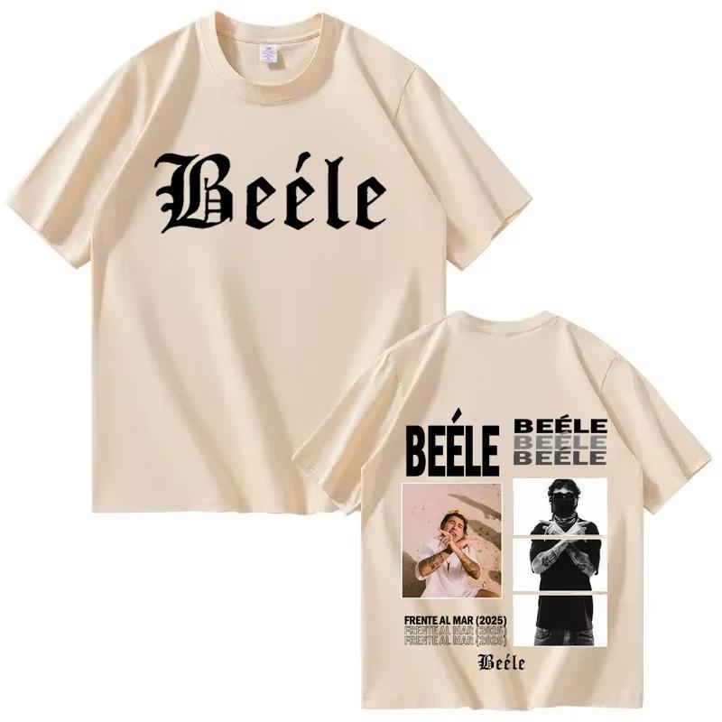 Hip Hop Rapper Beele Pop Music 2026 Spring summer Print Merch Mens Short Sleeves T Shrits Fashion High Quality Casual Cozy Top