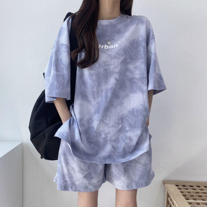 Women's Plus Size Summer 2024 Sportswear: Oversized Casual Two-Piece Set with Salty Top and Shorts