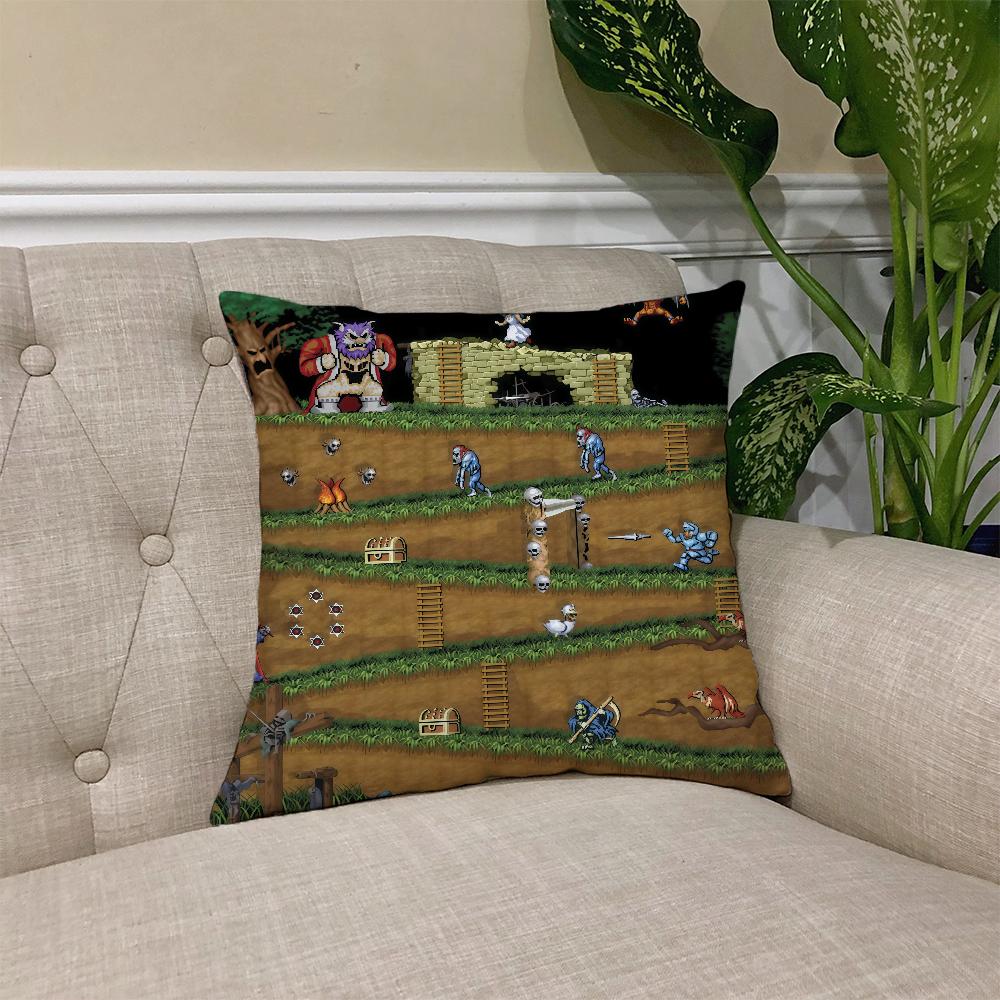 cushion cover N G-Goblins Square Sofa Game Cushion Cover Casual Skin-Friendly G-Ghosts Comfortable Pillow Cover