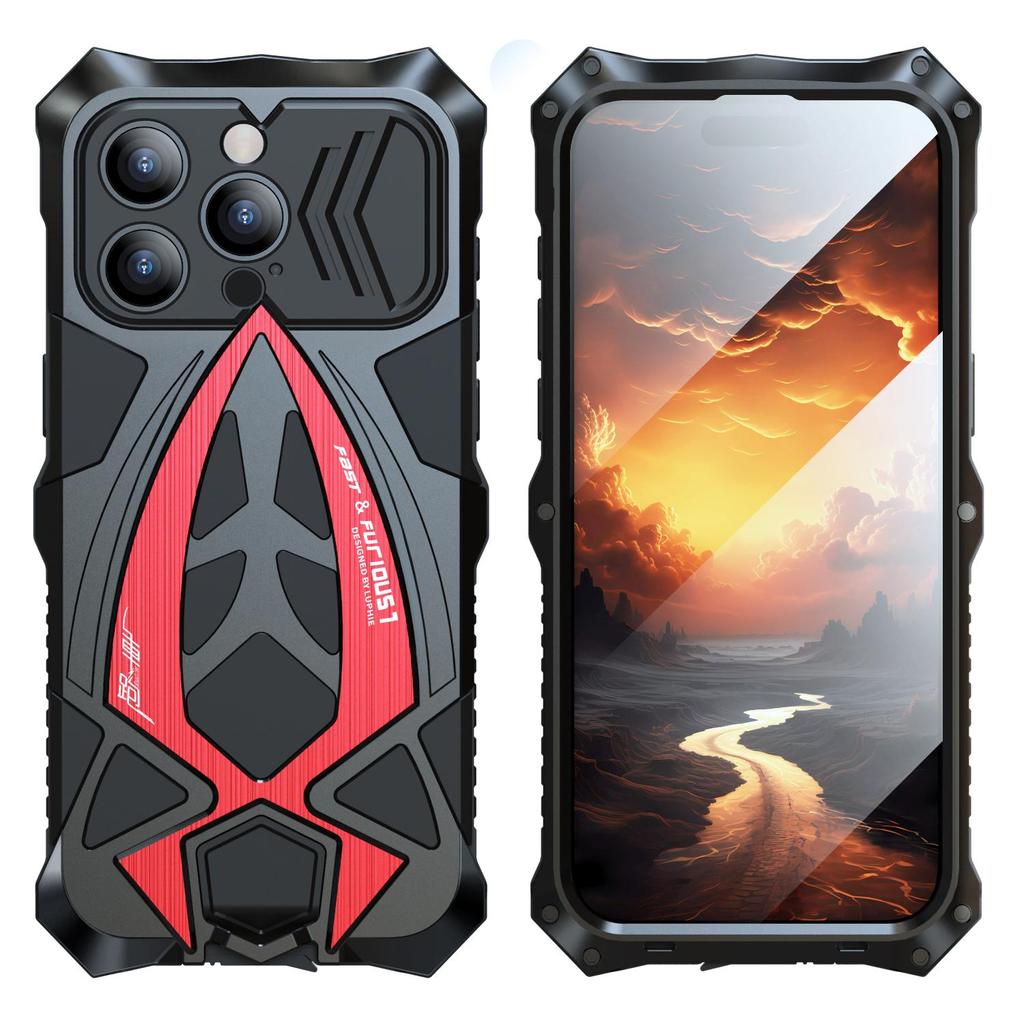 Coque de téléphone blindée de luxe en métal, étui militaire robuste et résistant aux chocs pour Iphone 15 Pro Max 14 13, Funda avec housse de protection