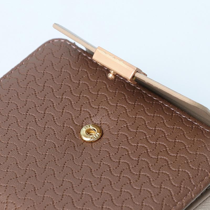 2025 Damen High-End Color Block Kurzes Portemonnaie & Kartenhalter Münzbörse