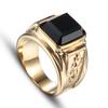 2026 Trendy and Fashionable Men Are Domineering, Black Zircon with Diamonds, Titanium Steel Vacuum Plating
