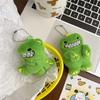 Small Mini Dinosaur Pendant Keychains Cute Animal Plush Stuffed Toy Keyrings Bag Doll Pendant Ornaments Gifts