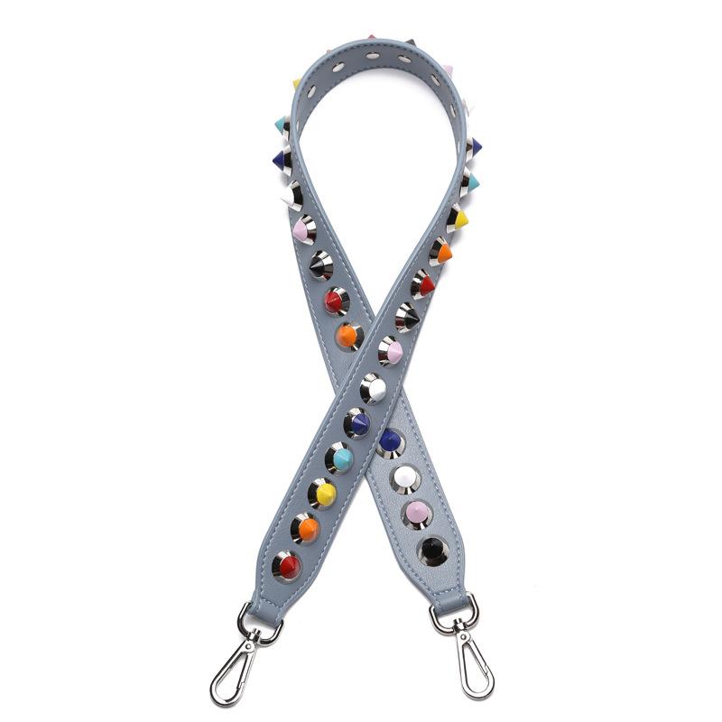 90cm Bunte Nieten Leder Taschengurt Crossbody Schultergurte Handtaschengriff Ersatz Damen DIY Geldbörsen Zubehör