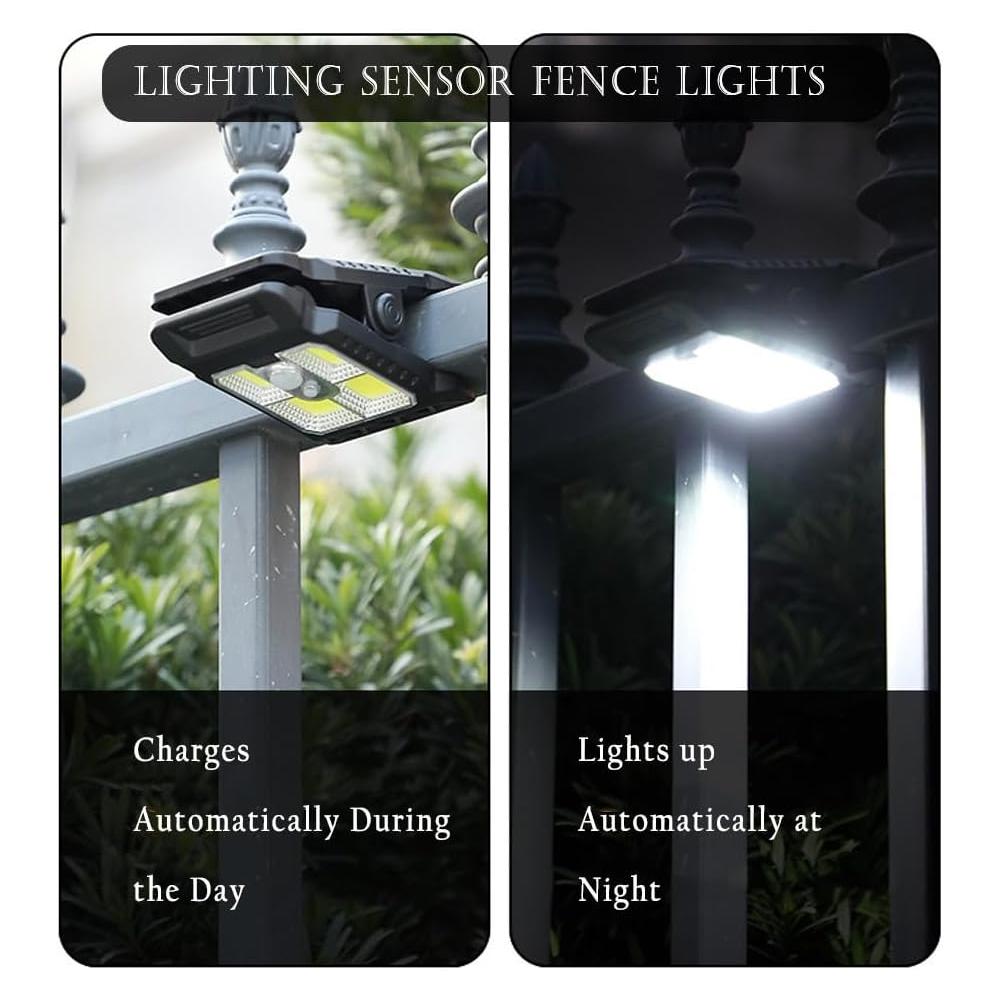 1/2pcs Outdoor LED Solar Clip Light Portable Waterproof Body Sensor Lamp Courtyard Garden Lamp Patio Home Camping Wall Lights