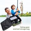 Portable Fishing Tackle Bag Waterproof Fishing Bag with 3 Adjustable Dividers for Spinning Baitcasting Fly Reels